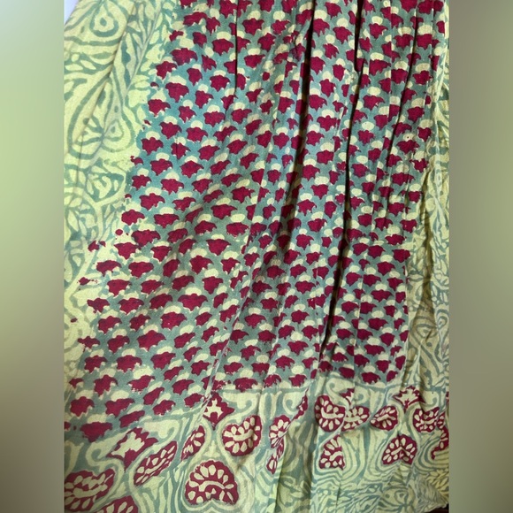 Vintage 70s Hippie Boho Indian Cotton Paisley Blockprint Tunic Dress Size XS - Picture 7 of 11